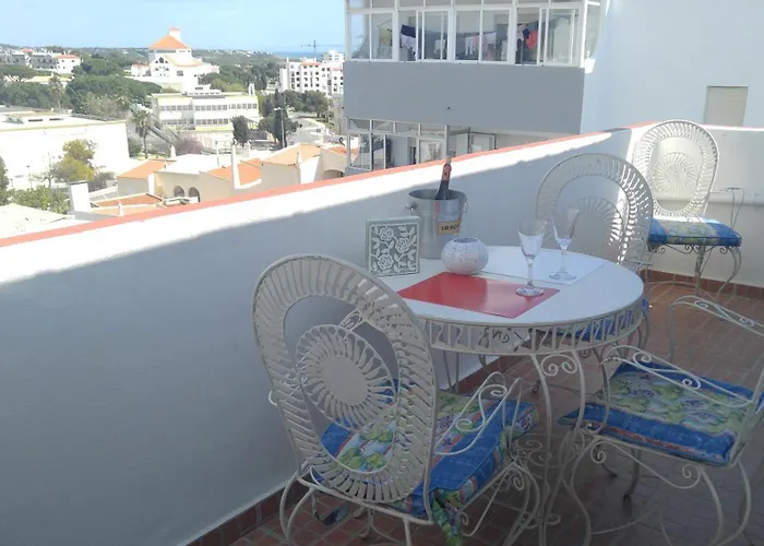 Musa Mar With Balcony Panoramic View In The Residential Area Quarteira